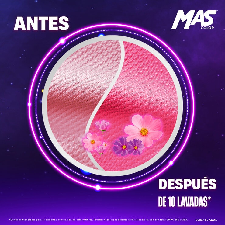 Mas Color Renueva y Florece Detergente Líquido 9 l Mas Color Renueva y Florece Detergente Líquido 9 l