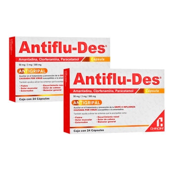 Antiflu-Des Antigripal paquete con 48 cápsulas