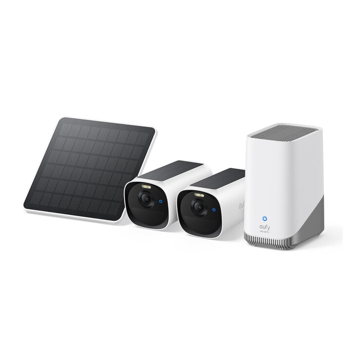Eufy, Cámaras de Seguridad Solares, Kit 2 Cámaras + Panel Solar E40. Eufy, Cámaras de Seguridad Solares, Kit 2 Cámaras + Panel Solar E40.