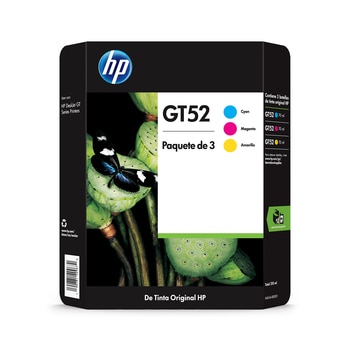 HP GT52 Botellas de Tinta de Colores