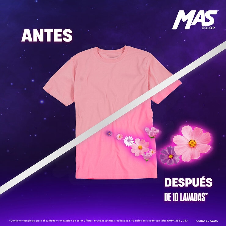 Mas Color Renueva y Florece Detergente Líquido 9 l Mas Color Renueva y Florece Detergente Líquido 9 l