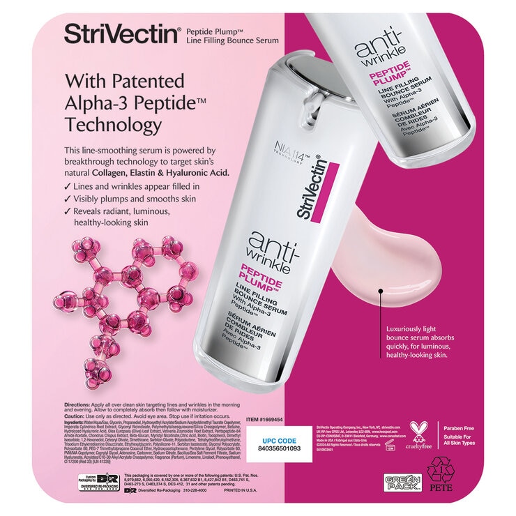 StriVectin Sérum Rellenador de Líneas Peptide Plump 2 pzas StriVectin Sérum Rellenador de Líneas Peptide Plump 2 pzas