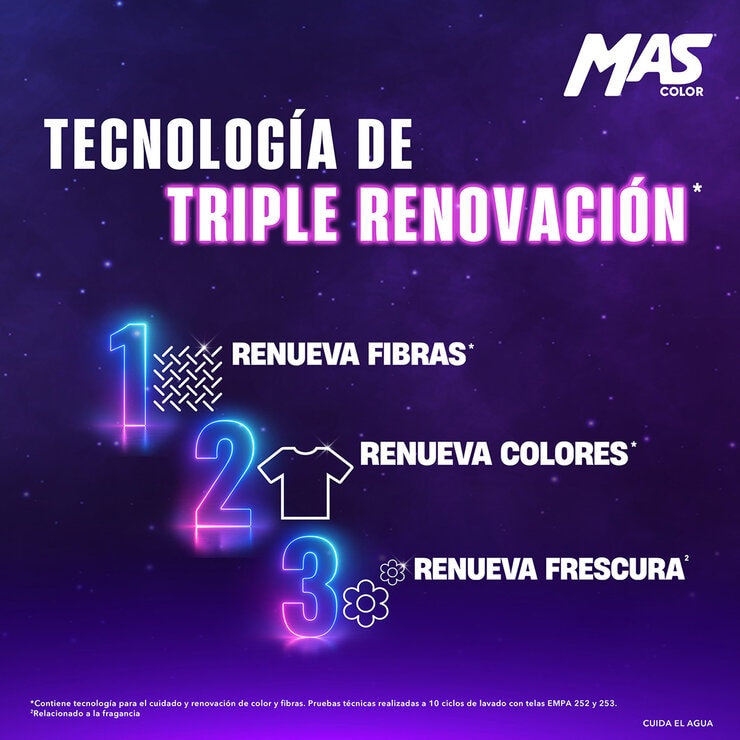 Mas Color Renueva y Florece Detergente Líquido 9 l Mas Color Renueva y Florece Detergente Líquido 9 l