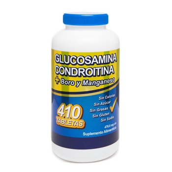 Glucosamina 250mg + Condroitina 175mg + Boro y Manganeso Frasco con 410 Tabletas de 476.6 mg