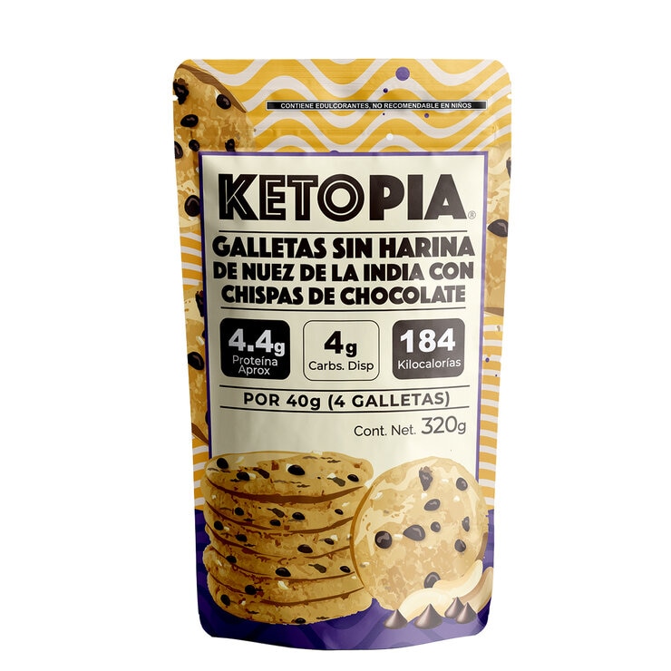Ketopia Galletas Sin Harina con Chispas de Chocolate 320 g Ketopia Galletas Sin Harina con Chispas de Chocolate 320 g