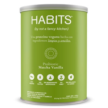 Habits by Not A Fancy Kitchen Proteína Vegetal Sabor Matcha Vainilla