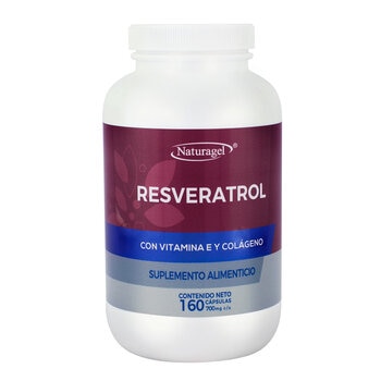 Naturagel Resveratrol con Vitamina E y Colágeno 160 Cápsulas