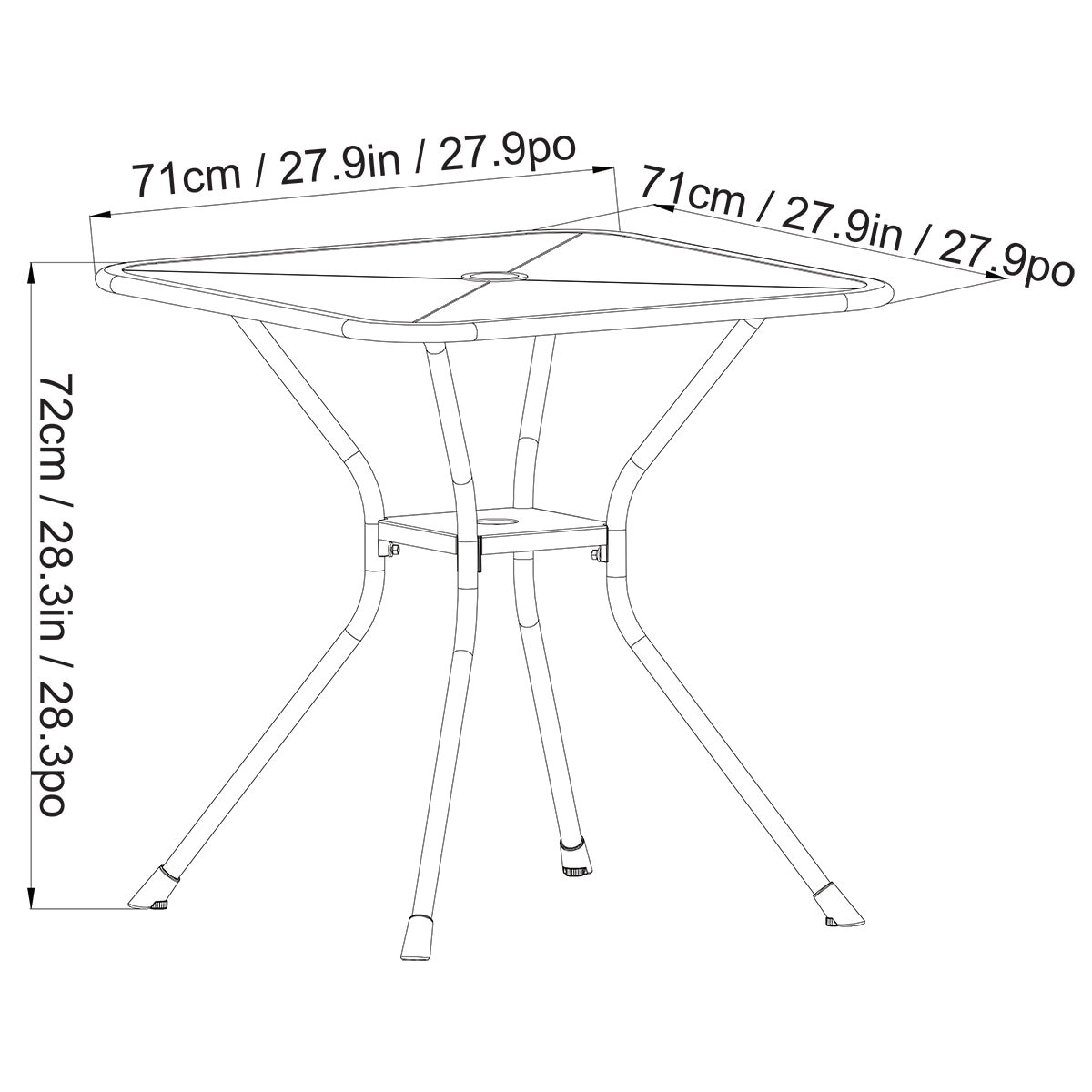 Commrcial Mesh Table