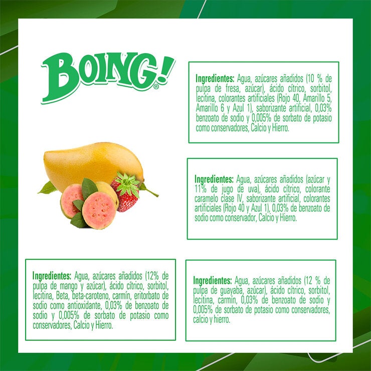 Boing Bebidas de Sabores Surtidos 24 pzas de 237 ml Boing Bebidas de Sabores Surtidos 24 pzas de 237 ml