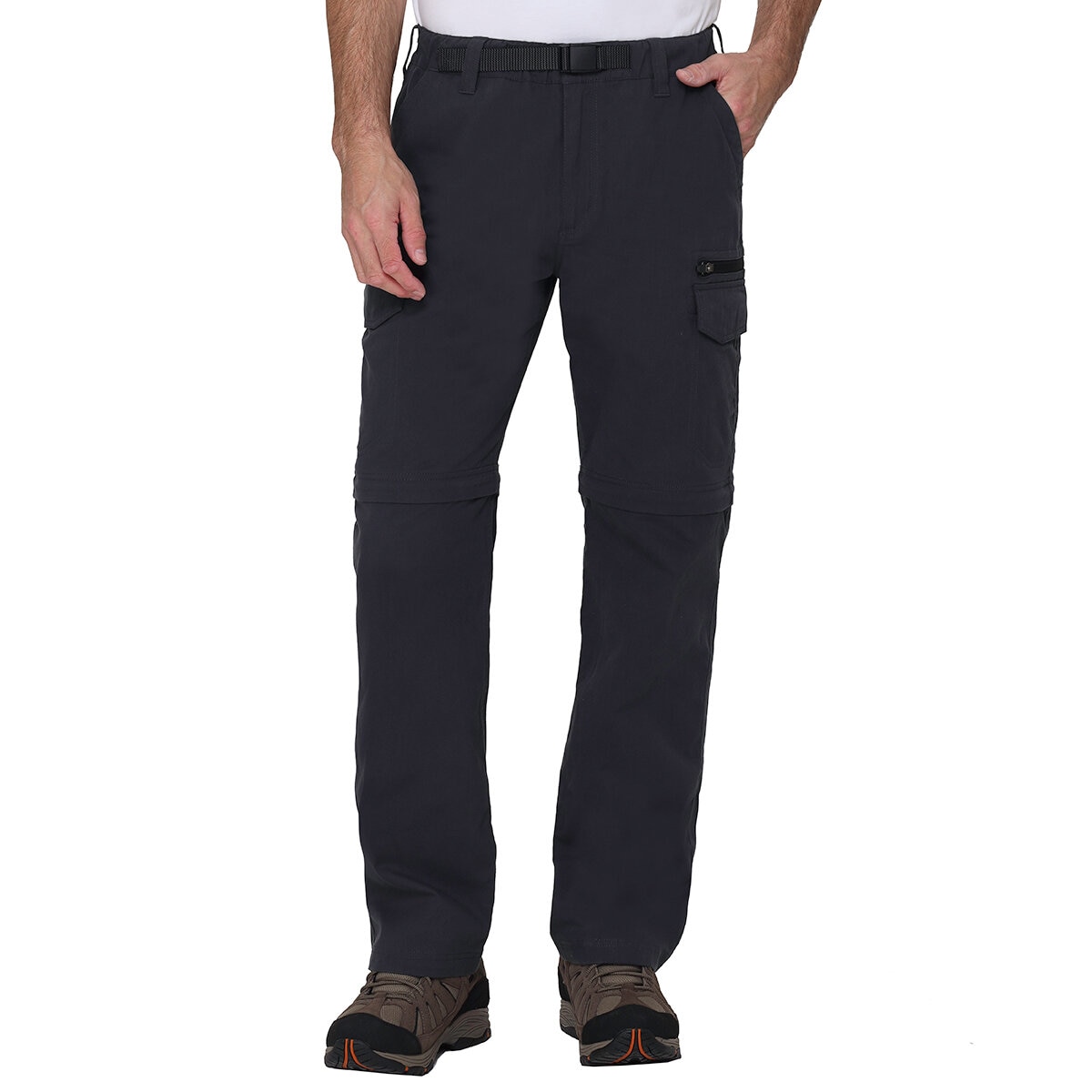 BC Clothing Pantalón Convertible para Caballero azul Larga (36-38) largo 30