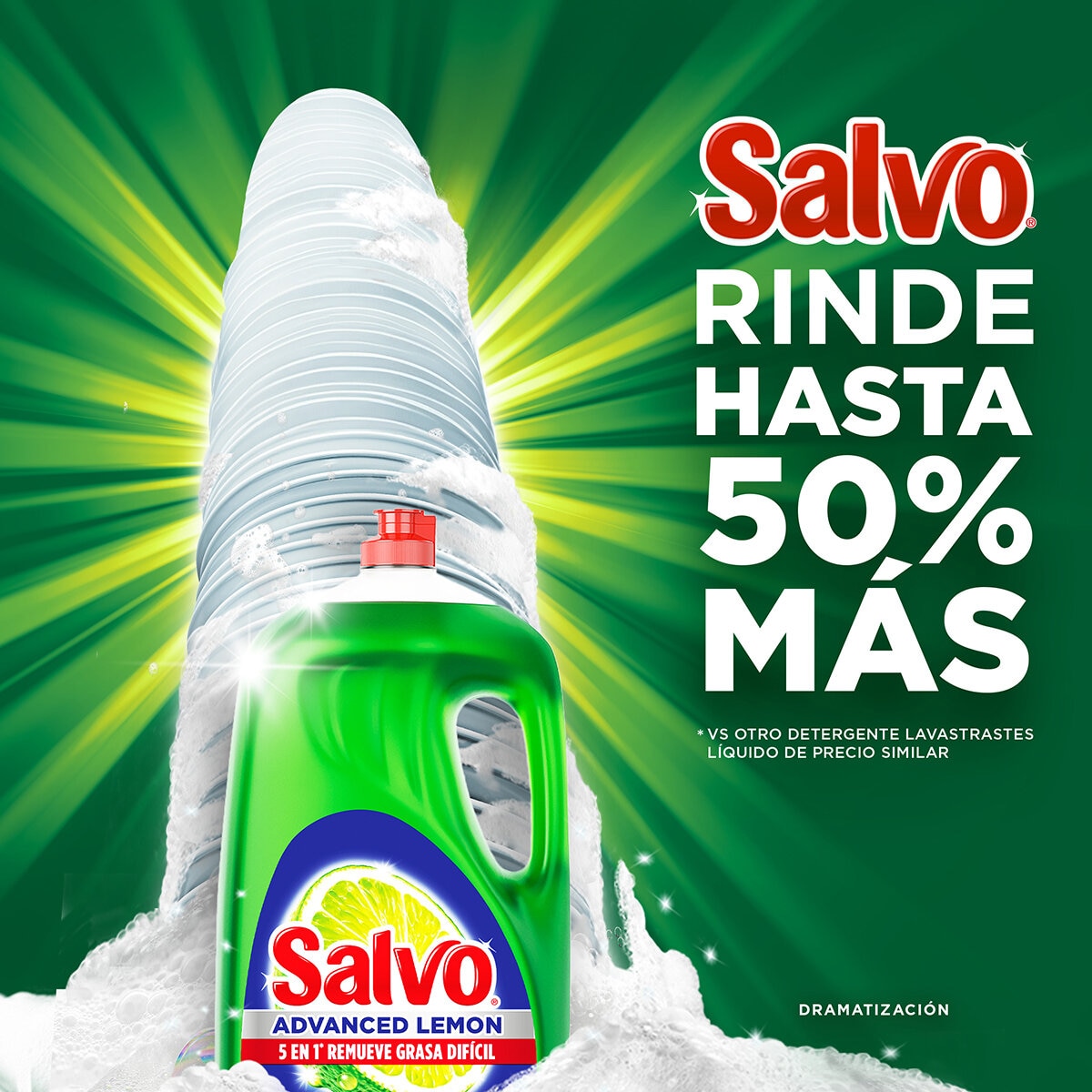 Salvo Advanced Lemon Detergente Líquido para Trastes 2.6 l Salvo Advanced Lemon Detergente Líquido para Trastes 2.6 l