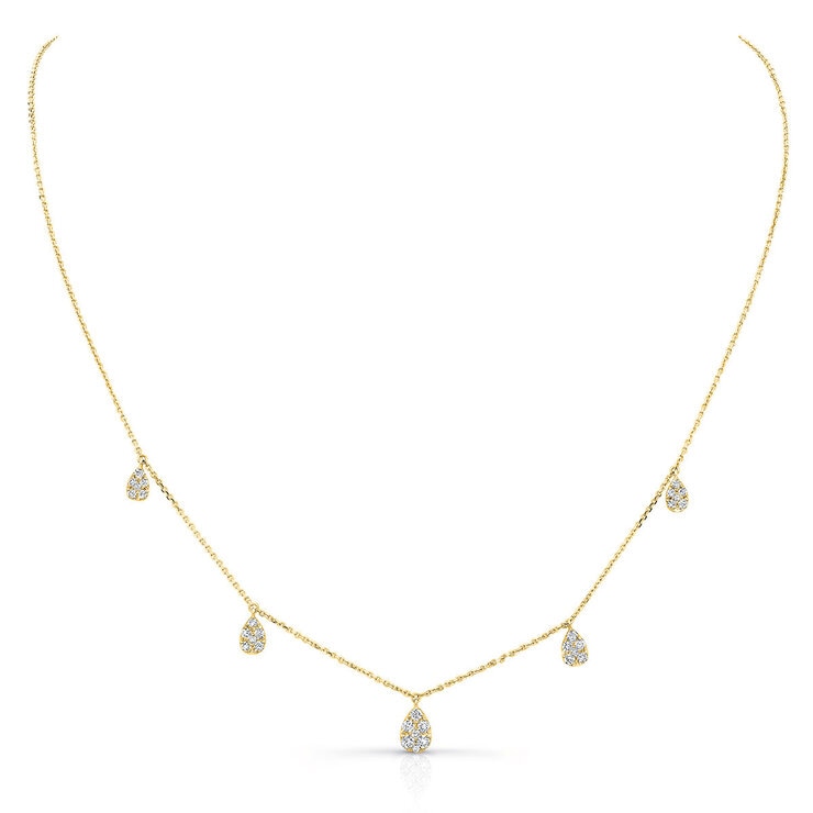 Collar de Diamantes, 0.45ctw, Oro Amarillo de 14K Collar de Diamantes, 0.45ctw, Oro Amarillo de 14K