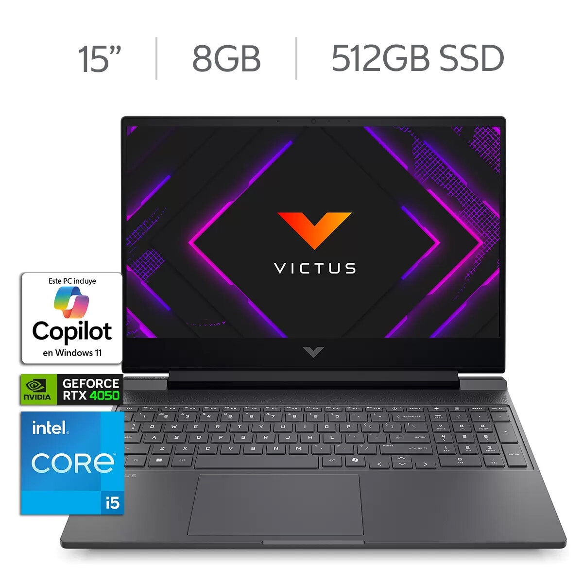 HP Victus Gaming 15-fa2018la Laptop 15" Full HD Intel Core i5 8GB 512GB SSD + 12 Meses de M365 Personal HP Victus Gaming 15-fa2018la Laptop 15" Full HD Intel Core i5 8GB 512GB SSD + 12 Meses de M365 Personal