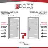 International Door Supply, Puerta de Seguridad Sofia con Fijo Derecha Chocolate