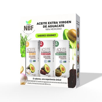 NBF Aceite Extra Virgen de Aguacate 3 pzs de 260 ml