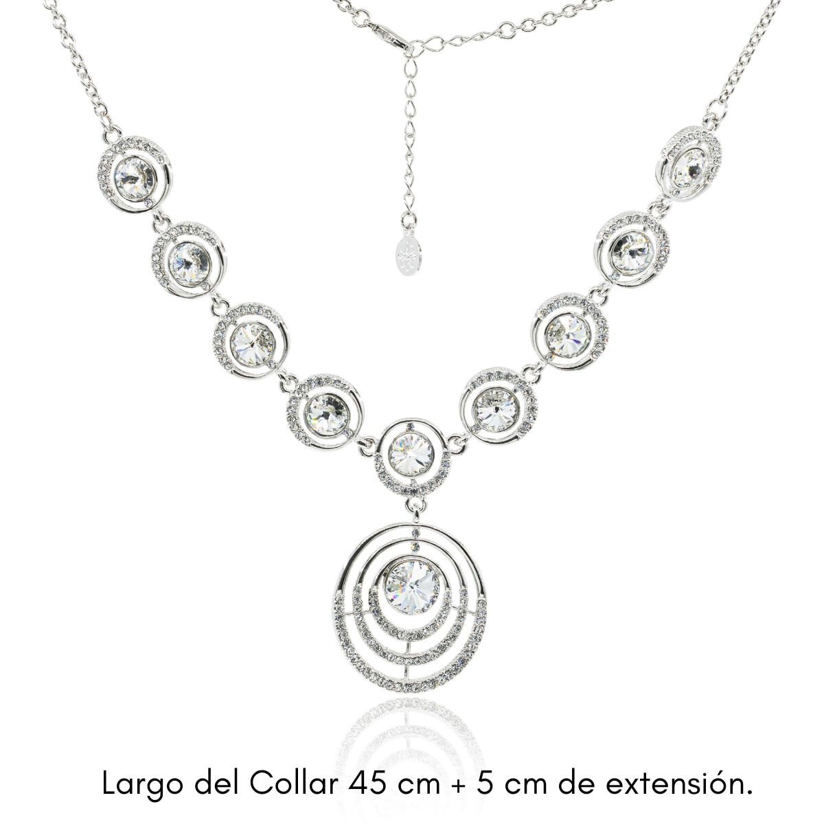 Mayfer, Juego de Collar y Aretes, Diseño Elegante, con Cristal Austríaco