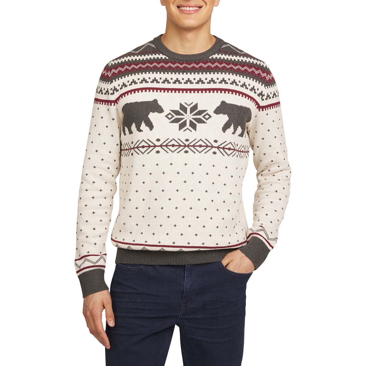 Lands' End Suéter Navideño Familiar para Caballero Varias Tallas y Colores