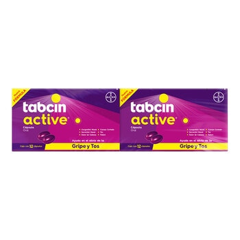 Tabcin Pods Active 2 Cajas de 12 Cápsulas c/u