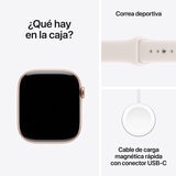 Apple Watch Series 11 (GPS) 46mm Aluminio Oro Rosa + Correa Deportiva Rubor Claro - Talla S/M Apple Watch Series 11 (GPS) 46mm Aluminio Oro Rosa + Correa Deportiva Rubor Claro - Talla S/M