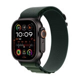 Apple Watch Ultra 2 (GPS + Cellular) Caja de titanio negro 49mm con Correa Loop Alpine Verde M