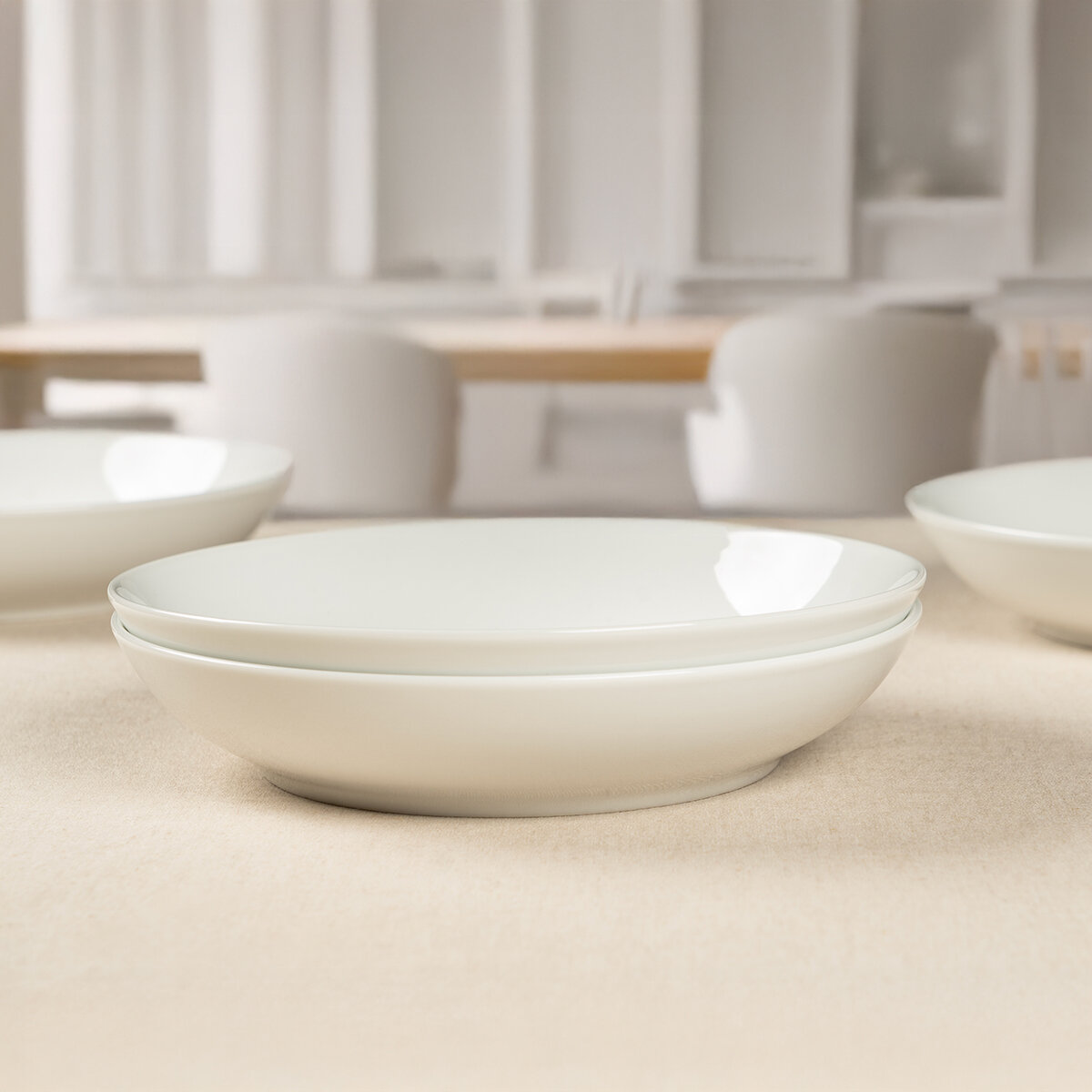 Crown Baccara Juego de 6 Platos Hondos de Porcelana Crown Baccara Juego de 6 Platos Hondos de Porcelana