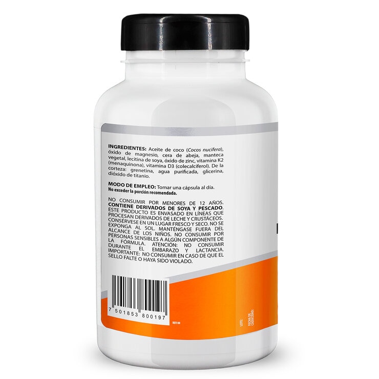 All Nature Vitamina D3+k2 Magnesio Zinc y Aceite de Coco 150 cápsulas All Nature Vitamina D3+k2 Magnesio Zinc y Aceite de Coco 150 cápsulas