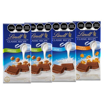 Lindt Barras de Chocolate, Avellana y Caramelo 4 pzas de 125 g Lindt Barras de Chocolate, Avellana y Caramelo 4 pzas de 125 g
