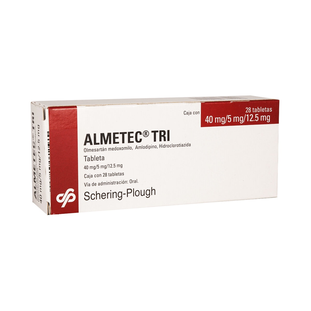 Almetec Tri 40 mg/5 mg/ 12.5 mg 28 Tabletas