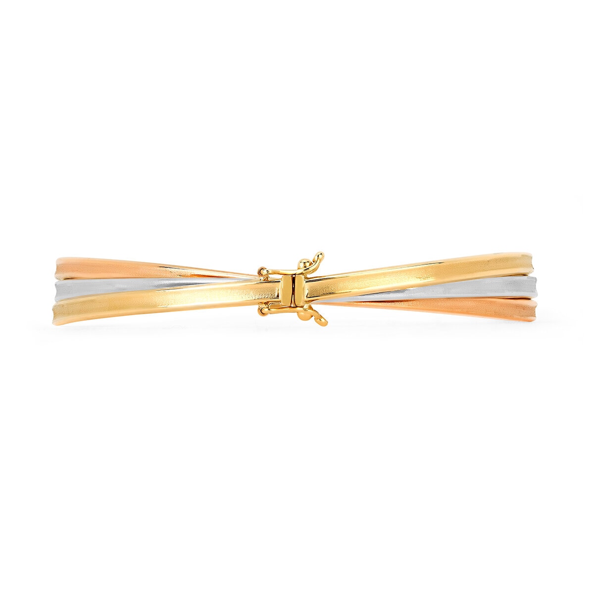 Brazalete, Oro Amarillo, Blanco y Rosa de 14K