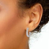 Aretes de Diamantes, 1.50ctw, Oro Blanco de 14K