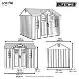 Lifetime, Cobertizo de Almacenamiento Exterior de 2.43 m x 3.04 m Lifetime, Cobertizo de Almacenamiento Exterior de 2.43 m x 3.04 m