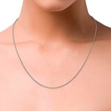 Collar, Oro Blanco de 14K, 55.88cm