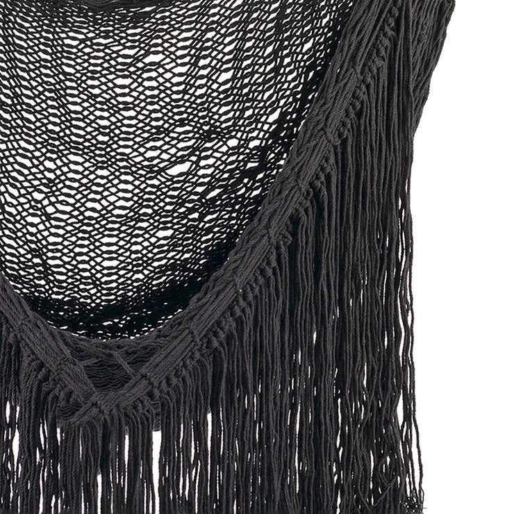 Arte Mayab, Hamaca Estilo Columpio Tejido, de Algodón, Color Negro, para una Persona Arte Mayab, Hamaca Estilo Columpio Tejido, de Algodón, Color Negro, para una Persona