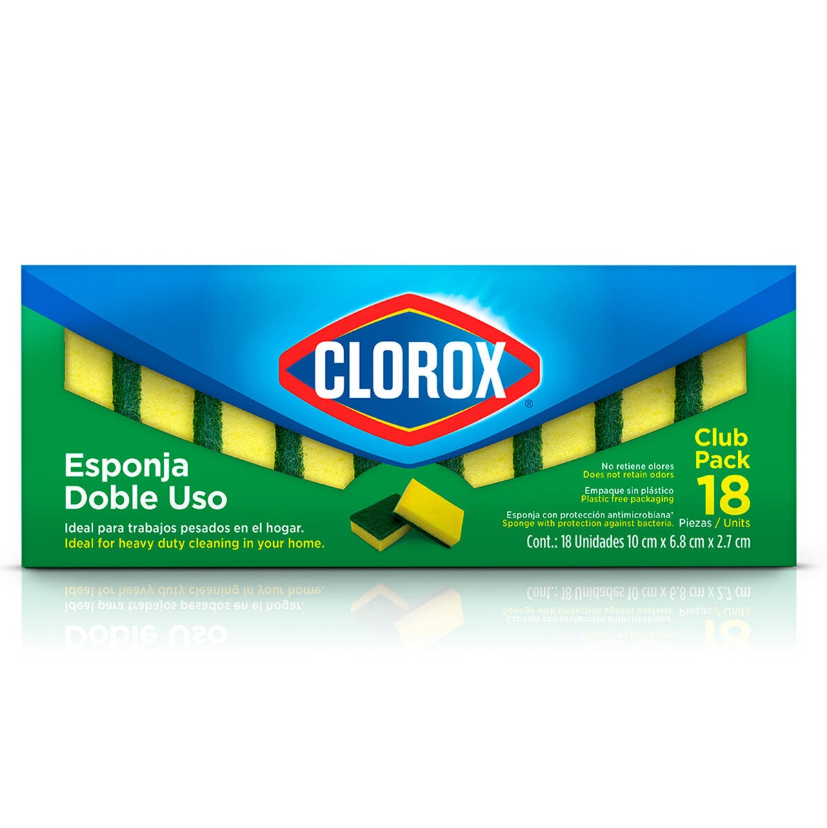Clorox Esponjas Doble Uso 18 pzas Clorox Esponjas Doble Uso 18 pzas