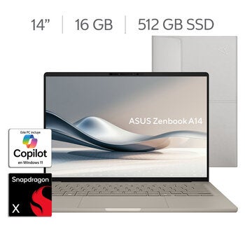 ASUS Zenbook A14 Laptop 14" OLED Snapdragon X X1 25 100 16GB 512GB SSD ASUS Zenbook A14 Laptop 14" OLED Snapdragon X X1 25 100 16GB 512GB SSD