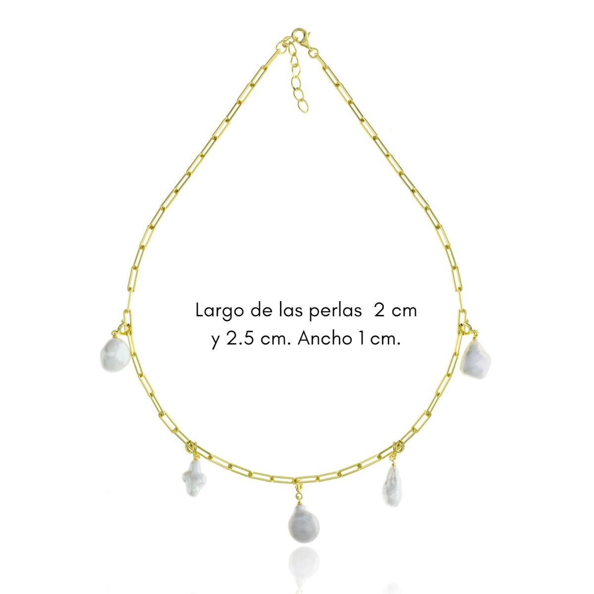 Mayfer Collar .925 Bañado en Oro, con Charms Removibles