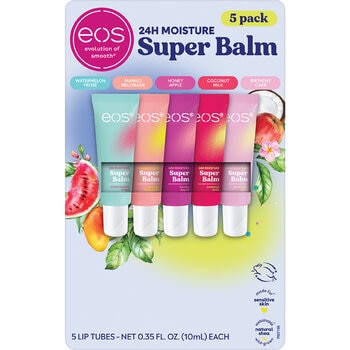 eos super bálsamo para labios 5 tubos