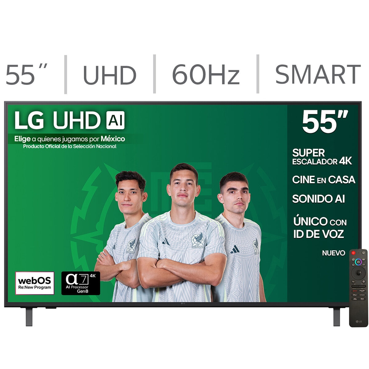 LG Pantalla 55" UHD 4K AI Smart TV LG Pantalla 55" UHD 4K AI Smart TV