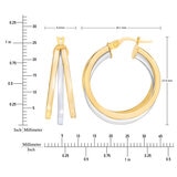 Arracadas, Oro Dos Tonos de 14K