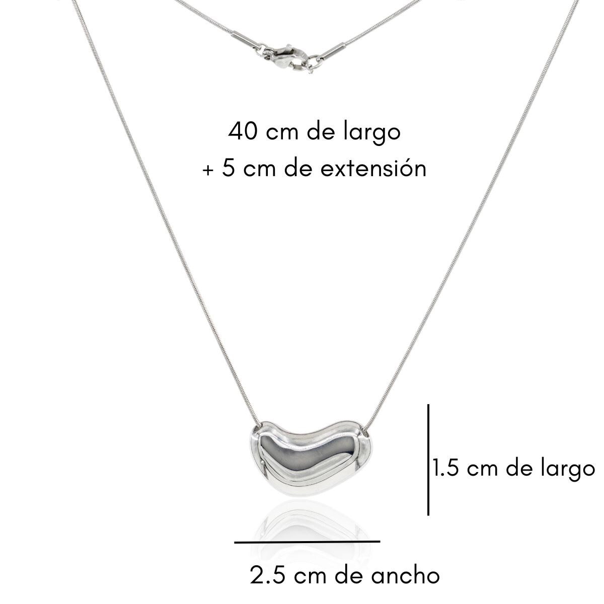 Mayfer, Juego de Collar y Anillo Ajustable, en Alineación de Metal Bañado en Rodio Mayfer, Juego de Collar y Anillo Ajustable, en Alineación de Metal Bañado en Rodio
