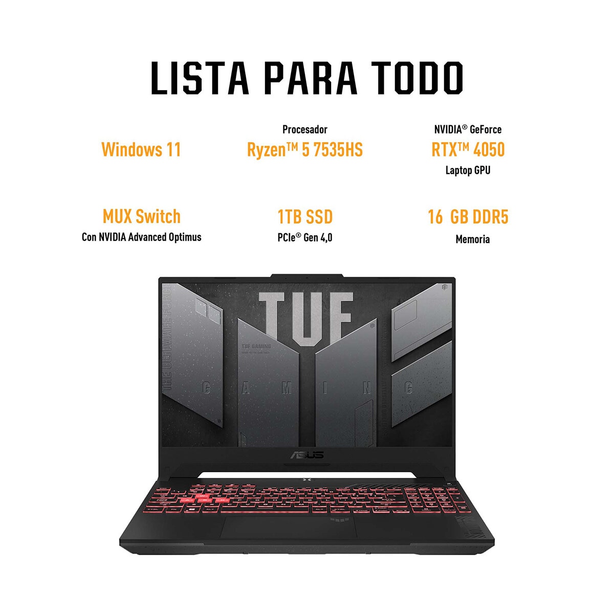 ASUS TUF Gaming Laptop 15.6" Full HD AMD Ryzen 5 16GB 1TB SSD 