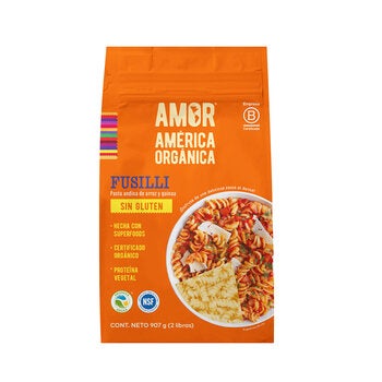 América Orgánica Fusilli de Arroz y Quinoa Libre de Gluten de 907 g América Orgánica Fusilli de Arroz y Quinoa Libre de Gluten de 907 g