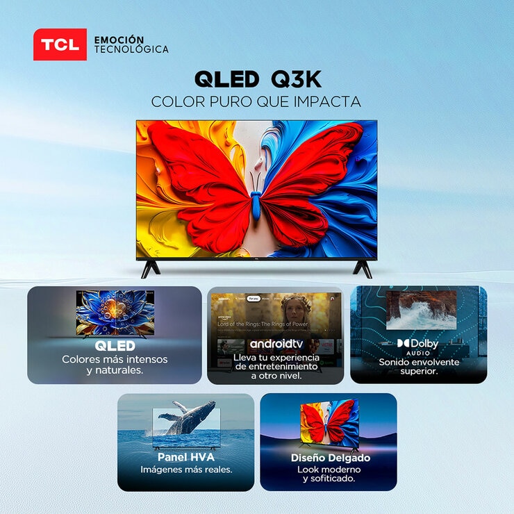 TCL Pantalla 40" QLED FHD Android TV TCL Pantalla 40" QLED FHD Android TV