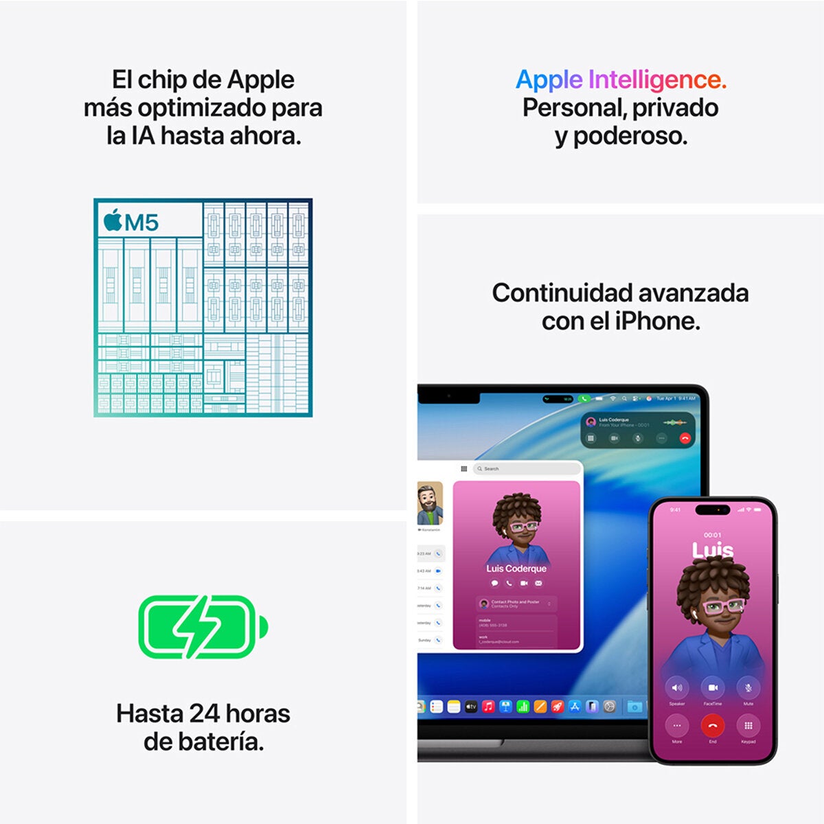 Apple MacBook Pro 14" M5 16GB 1TB SSD Negro Espacial Apple MacBook Pro 14" M5 16GB 1TB SSD Negro Espacial