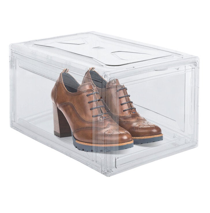AG Box, Set de 4 Cajas de Zapatos Apilables Premium, Transparente AG Box, Set de 4 Cajas de Zapatos Apilables Premium, Transparente