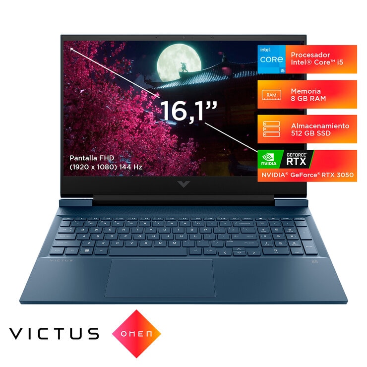 HP Victus Gaming 16-d0537la Laptop 16" Full HD Intel Core i5 8GB 512GB SSD + Headset HyperX HP Victus Gaming 16-d0537la Laptop 16" Full HD Intel Core i5 8GB 512GB SSD + Headset HyperX