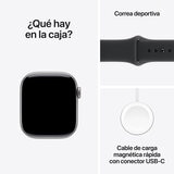 Apple Watch Series 11 (GPS + Celular) 42mm Aluminio Gris Espacial + Correa Deportiva Negra - Talla S/M Apple Watch Series 11 (GPS + Celular) 42mm Aluminio Gris Espacial + Correa Deportiva Negra - Talla S/M
