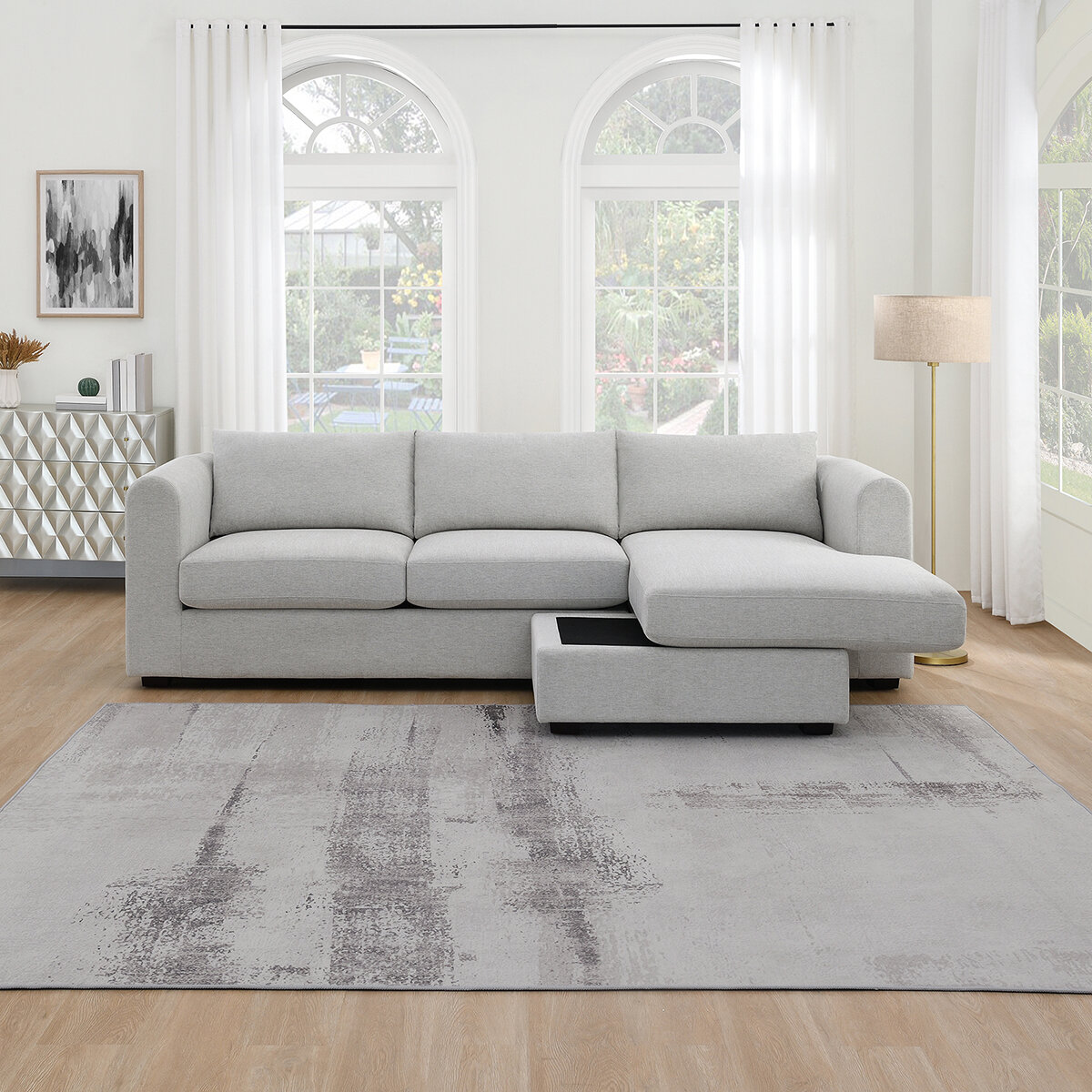 Ontai, Brevyn, Seccional de Tela con Cojines Reversibles Ontai, Brevyn, Seccional de Tela con Cojines Reversibles