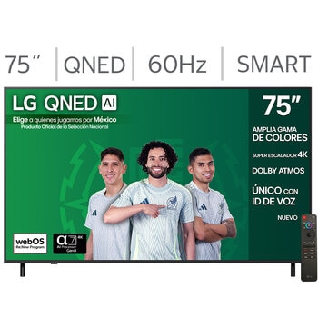 lg pantalla 75" qned 4k smart tv