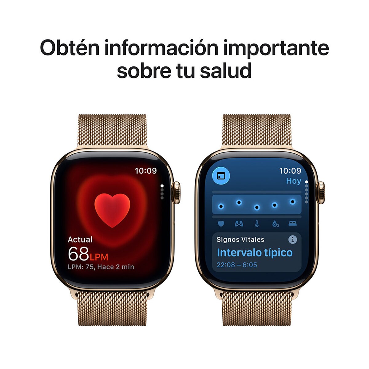 Apple Watch Series 11 (GPS + Celular) 46mm Titanio Oro + Correa Milanese Color Oro - Talla S/M Apple Watch Series 11 (GPS + Celular) 46mm Titanio Oro + Correa Milanese Color Oro - Talla S/M